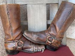Vintage Black Label Frye Harness Boots Size 11 D Distressed Motorcycle Engineer