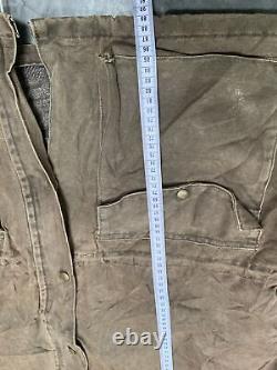 Vintage Carhartt Brown Distressed Workwear Utility Jacket in Size XL