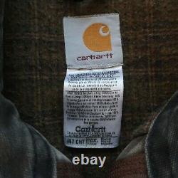 Vintage Carhartt Detroit Blanket Lined Work Jacket XL Distressed Wip