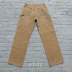 Vintage Carhartt Double Knee Canvas Work Pants Jeans Distressed Front Wip 29