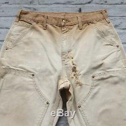 Vintage Carhartt Double Knee Canvas Work Pants Jeans Distressed Wip