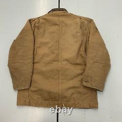 Vintage Distressed Carhartt Blanket Lined Chore Work Vtg Coat Jacket Mens Size M