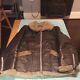 Vintage Distressed Genuine 100% Leather Sheepskin Flying Jacket Size (m)