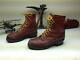 Vintage Distressed Oxblood Made In Usa Chippewa Lace Up Logger Boots Size 9 E