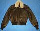 Vintage Distressed Schott Leather Jacket Bomber Brown Lambskin Sheepskin 42 Usa