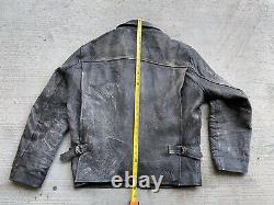 Vintage Distressed Wested Indiana Jones Raiders Leather Jacket Medium Cosplay M