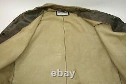 Vintage Dolce and Gabbana Distressed Leather Jacket Men Size 46 XL