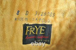 Vintage Frye Black Label 9004 Boots Distressed Cognac Leather USA Made Men 8 D