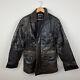 Vintage Gap Mens Distressed Zip Jacket Cow Leather Dark Brown Y2k 2003 Size M