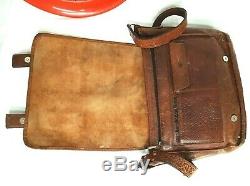 Vintage John Fluevog 240 Wagon Distressed Leather Laptop Messenger Compter Bag