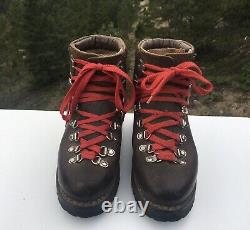 Vintage KASTINGER DISTRESSED AUSTRIA LEATHER BROWN MOUNTAINEERING BOOTS S. 8-8.5