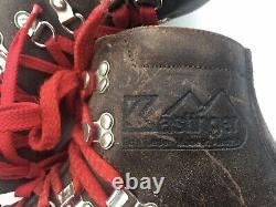 Vintage KASTINGER DISTRESSED AUSTRIA LEATHER BROWN MOUNTAINEERING BOOTS S. 8-8.5