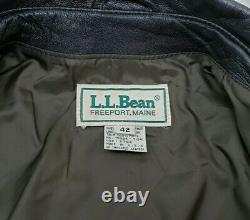 Vintage LL Bean Brown Leather Jacket Size 42 Made in USA Mint condition 9/10
