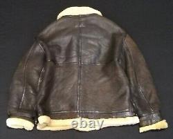 Vintage Leather Jacket XL Aviator Co B-3 Bomber Style Distressed Patina