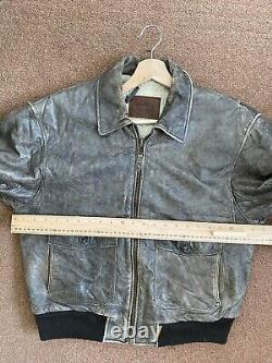 Vintage Levi's Brown Distressed Leather Sherpa Men's Jacket Size 38