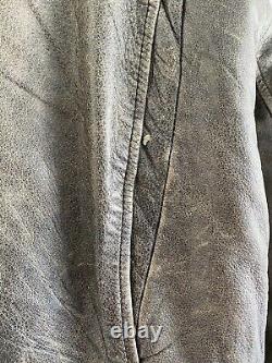 Vintage Levi's Brown Distressed Leather Sherpa Men's Jacket Size 38