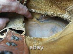 Vintage Made In USA Brown Distressed Lace Up Packer Farm Chore Work 8 D Boots