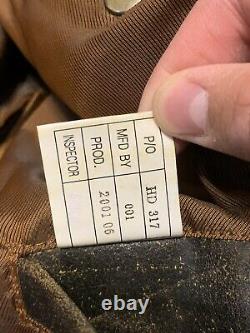 Vintage Mens Harley Davidson leather jacket billings brown distressed zip bar L