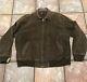 Vintage Polo By Ralph Lauren Suede Leather Bomber Jacket Mens Size Xl Distressed