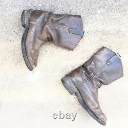 Vintage RED WING Engineer Motorcycle Work Western Leather Boots Distressed 7