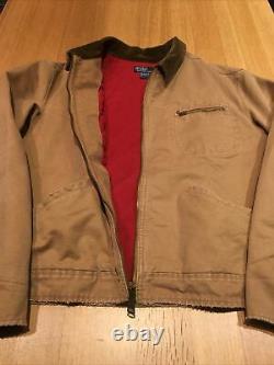 Vintage Ralph Lauren Mens XXL 52in Heavy Cotton Distressed Hunting Jacket