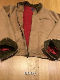 Vintage Ralph Lauren Mens XXL 52in Heavy Cotton Distressed Hunting Jacket