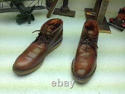 Vintage Red Wing Brown Distressed Leather Engineer Packer Chukka Trail Boots 10a
