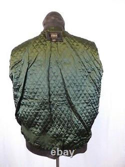 Vintage Redskins Brown Leather Chore Coat Workwear Jacket Medium LD274