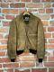 Vintage Schott 42 Us L Distressed Military Leather Motorcycle Bomber Jacket