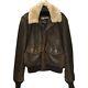Vintage Schott Leather Jacket 42 Bomber Brown Lambskin Sheepskin Distressed Usa