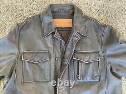 Vintage Timberland Mens Sz LARGE Lightly Distressed Casual Brown Leather Jacket