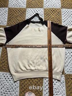 Vintage Two Toned Raglan Sweatshirt XL Distressed Thrashed True Vintage USA