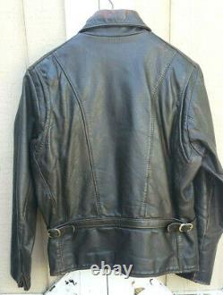 Vintage Vanson Oxford size 44 Cowhide Leather Jacket Zip out Lining Distressed