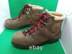 Vintage Vasque Distressed USA Brown Leather Lace Up Mountaineer Boss Boots 10.5d