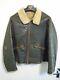 Vintage Ww2 Distressed Usaaf D1 Leather Sheepskin Flying Jacket Size 40 Conmar