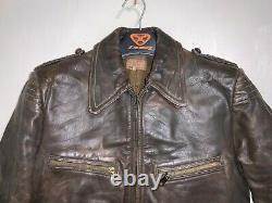 Vintage Ww2 German Haelson Luftwaffe Distressed Leather Jacket Size Eu48 / S