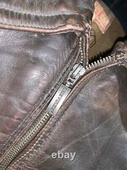 Vintage Ww2 German Haelson Luftwaffe Distressed Leather Jacket Size Eu48 / S