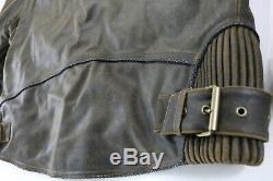 Vintage mens harley davidson billings jacket 3xl xxl brown distressed braided