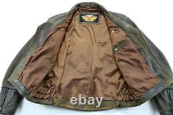 Vintage mens harley davidson leather jacket M billings brown distressed zip bar