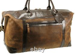 Visconti Toscana Range Luxury Distressed Leather Holdall Weekend Gym Bag TC152