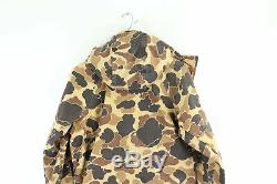Vtg 80s Columbia Goretex Mens Small Distressed Hooded Camouflage Hunting Jacket