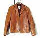 Vtg Distressed 60s 70s Usa Made Brown Rome Cafe Moto Jacket Sz 42 /m