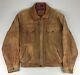 Vtg Levis Strauss Leather Motorcycle Jacket Brown Distressed Mens Medium Bomber