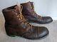 Vtg Red Wing Boots Sz 12 Iron Ranger Distressed Brown Leather Usa Made