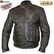 Xelement Distress Retro Brown Bandit Buffalo Leather Biker Jacket With Armor S, 4xl