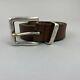 Ysl Yves Saint Laurent Brown Distressed Leather Vtg Belt Size 40 Long Length