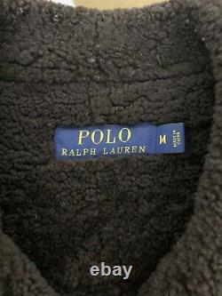 $2995 Polo Ralph Lauren Medium Brown Shearling Bomber Leather Jacket Rrl B3 Coat