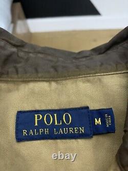 328 $ Polo Ralph Lauren Middle Wax Brown Chemise Fo Cuir Rrl Détressed Western