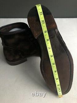 698$ John Varvatos Brown Distressed Velvet Fleetwood Boots Taille 9,5 B 349$