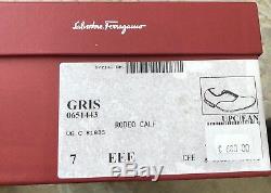 750 $ New Salvatore Ferragamo Chaussures Hommes Brown Distressed Peinture Taille 8 Us Uk 7 41